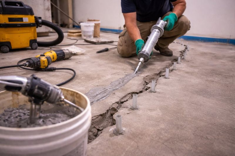 Cracked Basement Floor Repair in Lafayette, CO